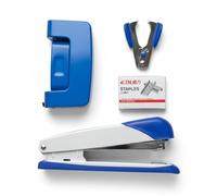 BeeSavvy Stapler Set, Smooth Ergonomic Grip, Precision Staple Remover, Hole Punch, Compact Mini Stapler, Long-Lasting Use, Perfect for Home Office, Corporate Desks, School Projects