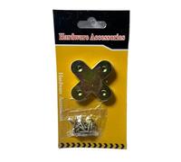 BeeSavvy X-Plate Corner Bracket with Screws, Rust-Resistant Steel, Strong, Stable Joints, Anti-Corrosion, Long-Lasting, Provides Secure, Rigid Support, Suitable for Repairing, Building