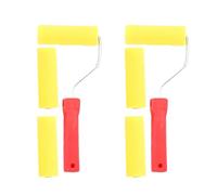 BeeSavvy10-Inch Foam Roller Set, Ergonomic Red Handle, Easy to Clean and Reusable, Compact Design, DIY Enthusiasts, Perfect for Walls, Ceilings, Doors, Indoor and Outdoor Use (Pack of 2)