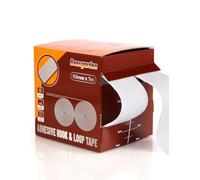 Beesgarden Heavy Duty Hook and Loop Adhesive Tape 50mm x 7m with Dispenser, Extra Strong Double Sided Stick On Tape for Room Décor & Home, Office,Desk, Garage, Car Carpet Sofa Picture Frame