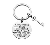 Beeshion Employee Appreciation Gifts Team Keychain Thank You Gifts for Women Men Going Away Gifts for Coworker, A Truly Amazing Team is Hard to Find Thank You for Being a Key Part of Our Team Success,