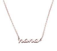 Beeshion Mimi Gift Nana Gift Personalized Rose Gold Pendant Necklace Christmas Birthday Gift for Grandma Mimi Nana Jewelry, Metal, n