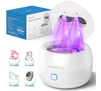 BEESHOP Ultrasonic Retainer Cleaner, 45Khz Machine For Dentures, Mouth Guards, Night Guards, Dental Appliances, Aligners And Jewelry Dentale Prosthesis Cleaner