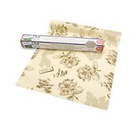 beeskin Beeswax Cloth Roll for Keeping Food Fresh & Storage - Flexible Cut to Size Wax Paper - 30 x 95 cm (Flower)