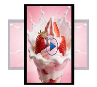 BEESOM Digital Advertising Marketing Screen,LED Digital Advertising Screen,18.5" Advertising Media Player,HDMI/USB/WiFi Compatibility,Portrait/Landscape Switch,for Restaurant Kiosk Display 15.6in