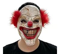 BEESUM Evil Joker Laughing Clown Head Mask Killer Terrifying Clown Face Costume Adult Halloween Party Props