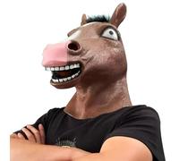 BEESUM Latex Horseman Full Head Mask BaJack Horse Cosplay Masks for Halloween Party Costume