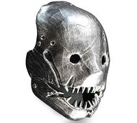 BEESUM The Killer Butcher Trapper Cosplay Mask Horror Full Size Halloween Party Costume Props Resin, Silver, Medium