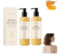 Beeswax Body Serum Moisturizer, Lightweight Hydrating Lotion for Dry Skin, Fast-Absorbing, 24hr Moisture Lock & Elasticity Boost, Non-Greasy 100g (2PCS)
