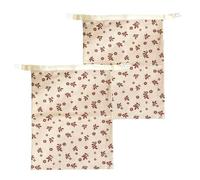 Beeswax Bread Bag, 2 Pack Extra Large Beeswax Bread Bags, Reusable Cotton Linen Breads Storage Bags with Natural Bees wax Lining for Sourdough & Artisan Loaves