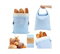Beeswax Bread Bag 2 Pack | Reusable Bread Bags for Sourdough Homemade Bread | XL 33×43cm | Beeswax Lined Cotton Bread Storage Bag | Plastic-Free, Gingham