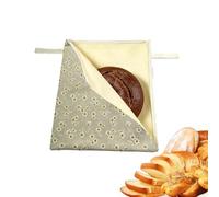 Beeswax Bread Bag - Reusable Large Breathable Linen Storage Pouch