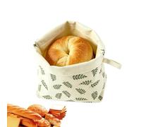 Beeswax Bread Bag - Reusable Linen Storage Pouch, Large Bread Keeper Bag