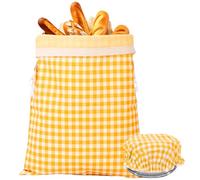 Beeswax Bread Bag, Reusable Sourdough Bread Storage Bag Set with Dough Proofing Bowl Cover, Freezer Freshness Keeper for Bakery Essentials, Homemade Breads(Style 3)