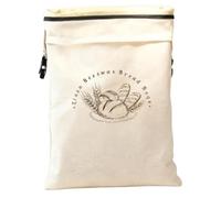 Beeswax Bread Bags 2 Pack, Reusable Sourdough Bread Bag with Zipper & Strap, Natural Beeswax Coating on Organic Cotton to Keep Fresh, 17x13 Inch