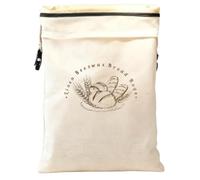 Beeswax Bread Bags 2 Pack, Reusable Sourdough Bread Bag with Zipper & Strap, Natural Beeswax Coating on Organic Cotton to Keep Fresh, 17x13 Inch, Bag