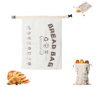 Beeswax Bread Bags for Sourdough, Reusable Bread Bags,cotton Breads Storage Bag With Buckle Closure, Capacity Food Storage Bag, Keep Freshness for Homemade Breads, Portable Sourdough Breadbags