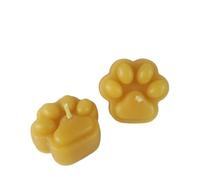 Beeswax Candle - Beeswax Candle Tea Light Set of 2 Paws Candle 2.5 cm Made of 100% Pure Beeswax - Animal Candle - Candle Made of Beeswax