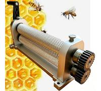 Beeswax Comb Foundation Roller Mill Manual Machine, Cell Size 4.9mm Honeycomb Production Tool for Beekeeping