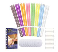 Beeswax Crafted Aromatherapy Ear Candles, Hollow Scented Cones for SPA Relax Massage, 8 Colours Set Including 8 Protective Disks