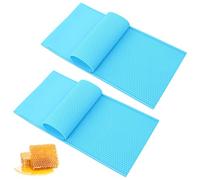 Beeswax for Candles, 2Pcs Flexible Silicone Beeswax Sheets Press Embosser Machine for Candle Making Yellow Sheets