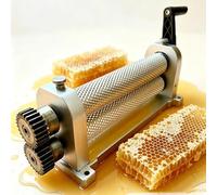 Beeswax Foundation Mill, Manual Beeswax Comb Foundation Machine 280mm Bee Wax Sheet Roller Mills Machine Honeycombs Printing Stamper for Backyard Hobbyist & Small Apiary 4.9mm