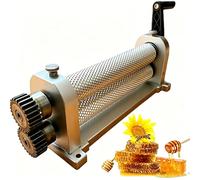 Beeswax Foundation Press Machine for Beekeeping, Aluminum Alloy Roller with Adjustable Cell Sizes, Efficient Honeycomb Production Equipment