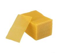 Beeswax Foundation Sheets 30 Pcs for Beekeeping Supplies, 13.2 x 9 cm Wax Frames for Hive Building, Natural Yellow Beeswax DIY Craft Material