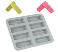 Beeswax Mold Silicone, Beeswax Bar Mold Makes 8 x 0.85oz Bars Reusable Easy Release Bees Wax Mould with "Beeswax" Embossed for Butter Candy Chocolate