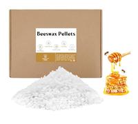 Beeswax Pellets, 800g White Beeswax Pellets for Candle Making, Organic Beeswax Pellets Cosmetic Grade for DIY Candles, Skin, Body Care, Lip Balm and Soap Making Supplies