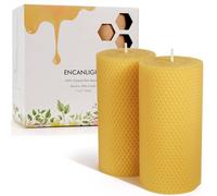 Beeswax Pillar Candles, 3"x6" 2 Pack Hand-Rolled Bees Wax Candle, 100% Pure Beeswax Candle - Dripless & Smokless, Long Burn Time for Home Decor Party
