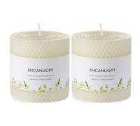 Beeswax Pillar Candles, 3x3 Inch White Hand-Rolled Honeycomb Pillar Candle Set of 2 - Dripless and Smokeless, Approx 12 Hours Hurn for Home Decor, Party, Wedding, Dinner
