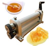 Beeswax Sheet Roller Mill Machine, Manual 280mm Comb Foundation Maker, Aluminum Alloy Honeycomb Stamper, Cell Sizes 4.9/5.1/5.4mm, Ideal for Beekeeping