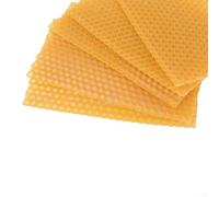 Beeswax Sheets for Candle Making 133x90mm Natural Pure Wax Foundation for Bee Frames DIY for HONEYCOMB Rolls 10 or 30 Pack(10pcs)