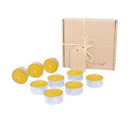 Beeswax Tea Light, 9 x Tealights, Candles Beeswax, 100% Pure Organic, hand made, 100% natural, aromatherapy, hand-rolled