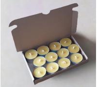 Beeswax Tea Light Candles, Pack of 12, Handmade by Lincolnshire Beekeepers. Stax Of Wax Ltd