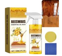 Beeswax Wood Polish Spray,120ml/4 Fl Oz Bees Wax FurniturePolish and Cleaner,Spray for Wood Floors,Wooden Cabinet, 3-in-1 Formula Nourish & Repair &Polish with Deeply Nourishes Woodfor Furnitur