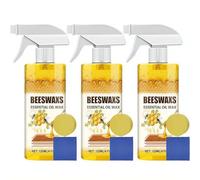 Beeswax Wood Polish Spray,Multi-Purpose Beeswaxs Essential Oil Wax,Beeswax Spray Furniture Polish, Floor Care And Polishing, Fast Repair Polishing Scratch for Wood, Leather & Furniture (3pcs)