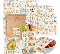 Beeswax Wraps for Food - 9 Pack Reusable Beeswax Bread Bag & Sandwich Wrap, Organic & Eco-Friendly & Sustainable Bees Paper, Perfect Alternative to Aluminum Foil Sourdough Storage & Plastic Wrap