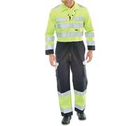 Beeswift ARC Flash High Visibility Coverall Saturn Yellow/Navy Blue 48 CARC7SYN48