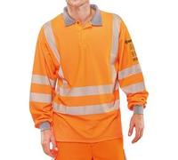 Beeswift Arc Flash Long Sleeve Polo Shirt GO/RT Standards Orange S