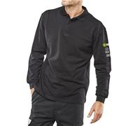 Beeswift Arc Flash Polo Shirt Flame Retardant Anti-Static Navy Blue 2XL