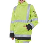 Beeswift ARC Woven Hi Vis Jacket Fire Retardant Yellow/Navy L