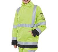Beeswift ARC Woven Hi Vis Jacket Fire Retardant Yellow/Navy M
