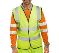 BEESWIFT B-Seen EN ISO 20471 Hi Vis Vest Yellow Large