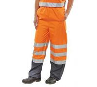 Beeswift Belfry Hi Vis Trousers Orange/Navy Blue L BETORNL