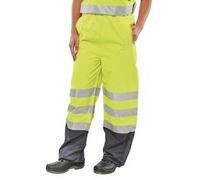 Beeswift Belfry Hi Vis Trousers Saturn Yellow/Navy Blue L BETSYNL