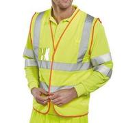 Beeswift BSafe Multipurpose Hi Vis Vest Saturn Yellow XL BS061XL