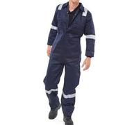 Beeswift Burgan Boilersuit Fire Retardant Anti-Static Navy Blue 38