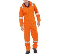 Beeswift Burgan Boilersuit Fire Retardant Anti-Static Orange 46